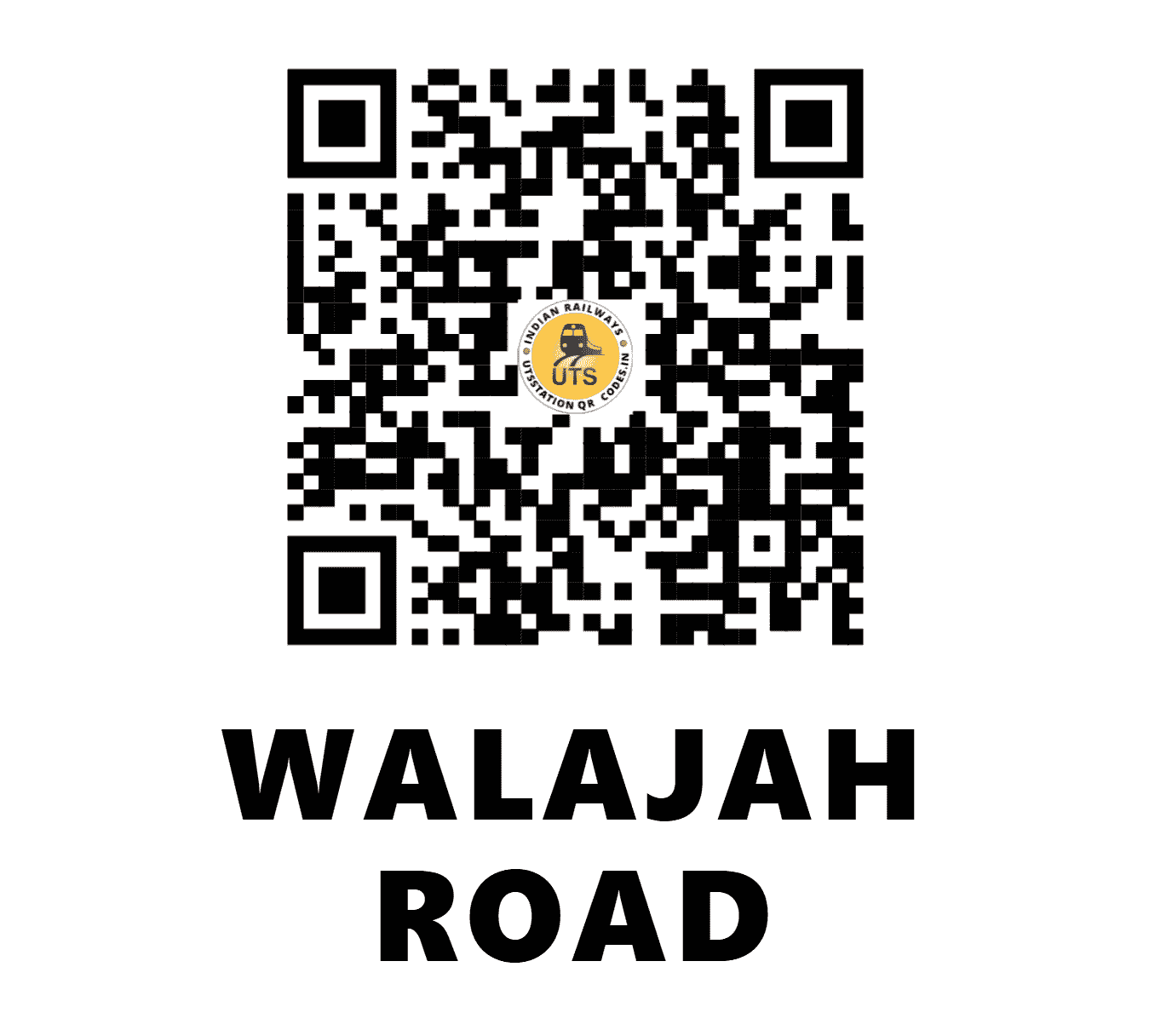 UTS QR Code for WALAJAH ROAD - WJR (SR - TAMIL NADU)